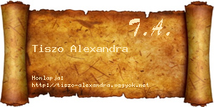 Tiszo Alexandra névjegykártya